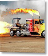 Shockwave Jet Truck - Nhra - Peterbilt Drag Racing Metal Print
