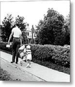 Shopping With Dad Metal Print
