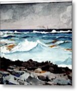 Shore And Surf Metal Print