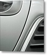 Silver Car Detail Metal Print