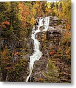 Silver Cascade Waterfall, White Metal Print
