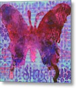 Sing Butterfly Metal Print