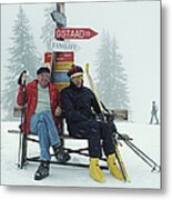 Skiing Holiday Metal Print