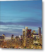 Skylines And Cn Tower From Toronto Metal Print