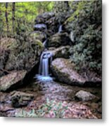Small Waterfall At South Mountain State Park Metal Print