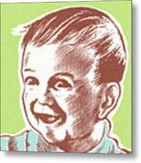 Smiling Baby Boy Metal Print