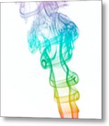 Smoke Rainbow Gradient Metal Print