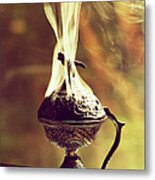 Smoking Incense Burner Metal Print