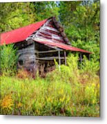 Smoky Mountain Barn On An Autumn Afternoon Metal Print