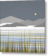 Snow And Ice On The Water Metal Print