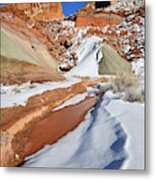 Snow Melts Beneath Cohab Canyon Metal Print