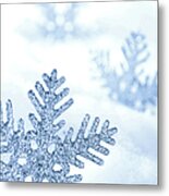 Snowflakes Background Metal Print