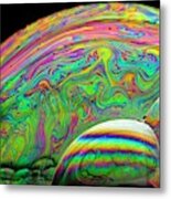 Soap Bubble Iridescence Metal Print