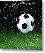 Soccer Ball, Close-up Metal Print