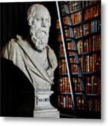 Socrates A Writer Of Knowledge Metal Print