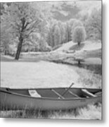 Solitary Canoe Metal Print