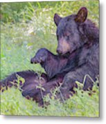 Sometimes A Bear Just Needs A Little Rest Metal Print