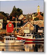 South End, Harbor And Houses Metal Print