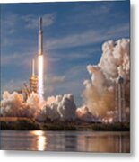 Spacex Falcon Heavy Demo Launch Lift Off Metal Print