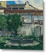 Spanish Courtyard Metal Print