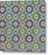 Spanish Flower Tiles Metal Print