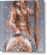 Spartan Hoplite - 61 Metal Print