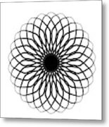 Spiral Black And White Graphic Metal Print