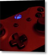 Sport Red Xbox Controller Metal Print