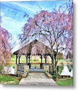 Spring Blooms At The Duck Pond Metal Print