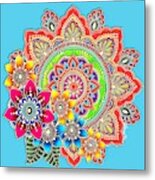 Springtime Mandala Metal Print