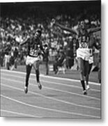 Sprinter Tommie Smith Winning 200-meter Metal Print