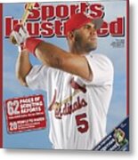 St. Louis Cardinals Albert Pujols Sports Illustrated Cover Metal Print