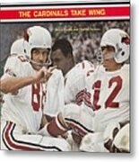 St. Louis Cardinals Sonny Randle And Qb Charley Johnson Sports Illustrated Cover Metal Print