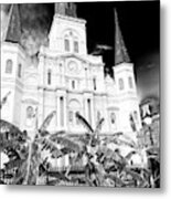 St. Louis Cathedral At Night New Orleans Metal Print