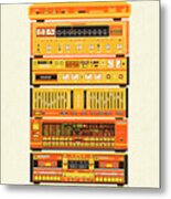 Stack Of Stereo Components Metal Print