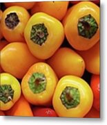 Stacked Peppers Metal Print