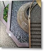 Stairs And Fountain Metal Print