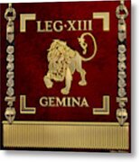 Standard Of The 13th Legion Geminia - Vexillum Of 13th Twin Legion Metal Print