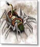 Steampunk Spider Metal Print