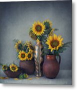 Still Life With Sunflowers Metal Print