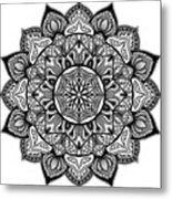 Stipple Mandala 3 Metal Print