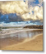 Storm Above Ponto Beach Carlsbad California Metal Print