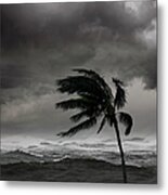 Storm Over Tropical Sea Metal Print