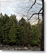 Stormy Raquette River Metal Print