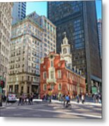 Streets Of Boston Metal Print