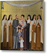 Sts. Louis And Zelie Martin With St. Therese Of Lisieux And Siblings Metal Print