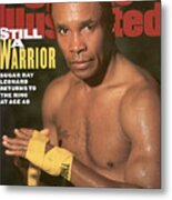 Sugar Ray Leonard, Middleweight Boxing Sports Illustrated Cover Metal Print