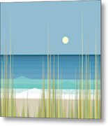 Summer Day At The Beach - Square Metal Print
