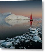 Summer Night In Greenland Metal Print