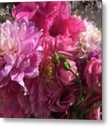 Summer Pink Bouquet Metal Print